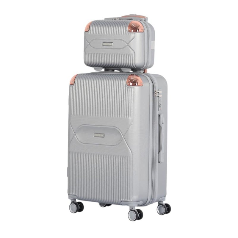 أفياتور طقم حقائب سفر دبش  فاخر: خيار مثالي للعرائس والمسافرين المتميزين مكون من 6 قطع ويشمل حقيبتين يد - كفرات دبل ومرنة - قفل رقمي ثابت ضد السرقة - Image 3